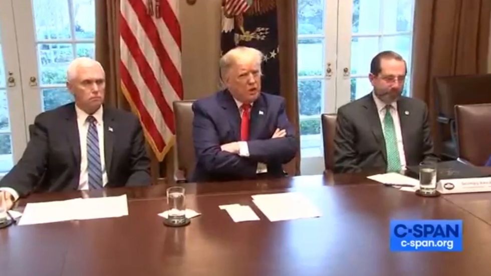 Trump suggests using flu vaccine on coronavirus