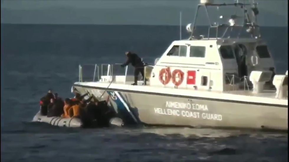 Turkey releases footage of Greek coastguard hitting migrant boat with sticks