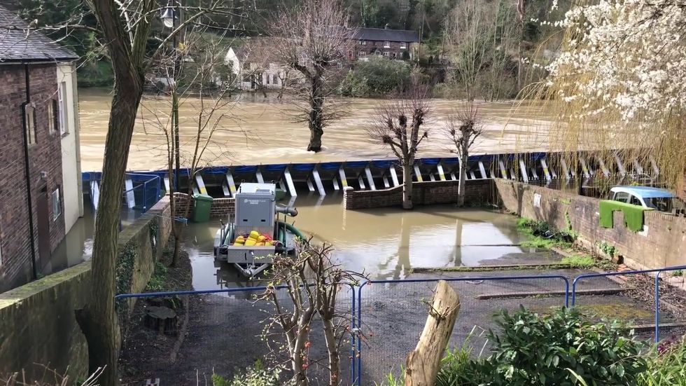 Flood barriers in place as residents evacuate homes in Ironbridge