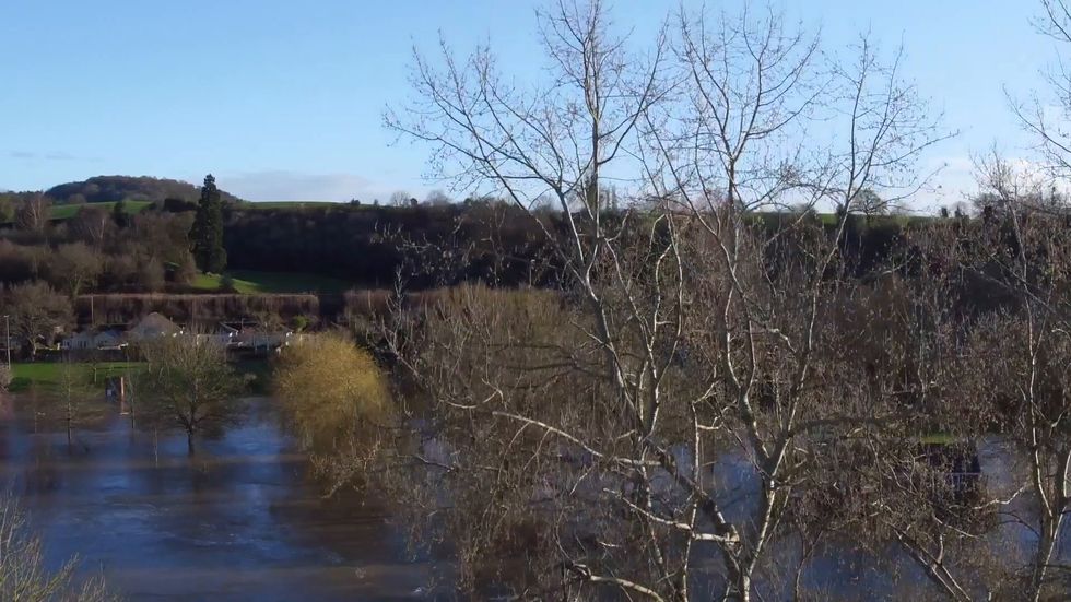 Flood barriers breached in Bewdley