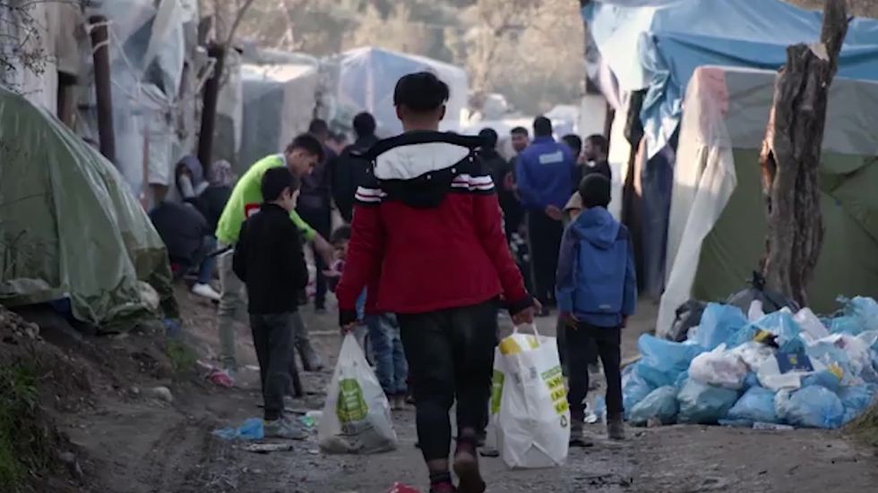 Migrants living in dire conditions on the Greek island of Lesbos
