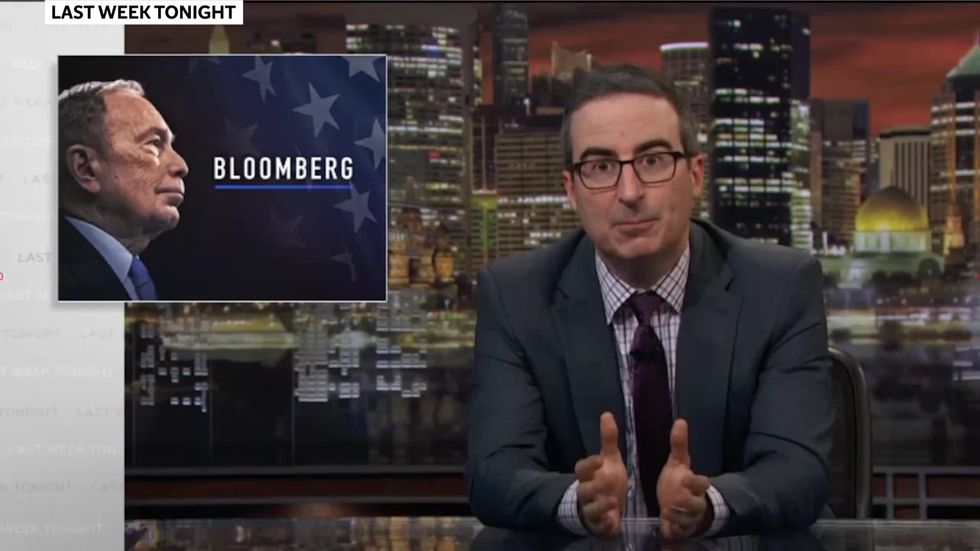 John Oliver rips into presidential candidate Mike Bloomberg