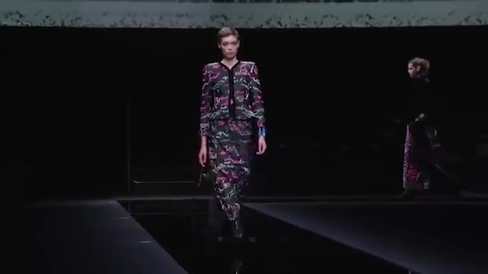 Giorgio Armani holds Milan fashion show in empty room amid coronavirus fears