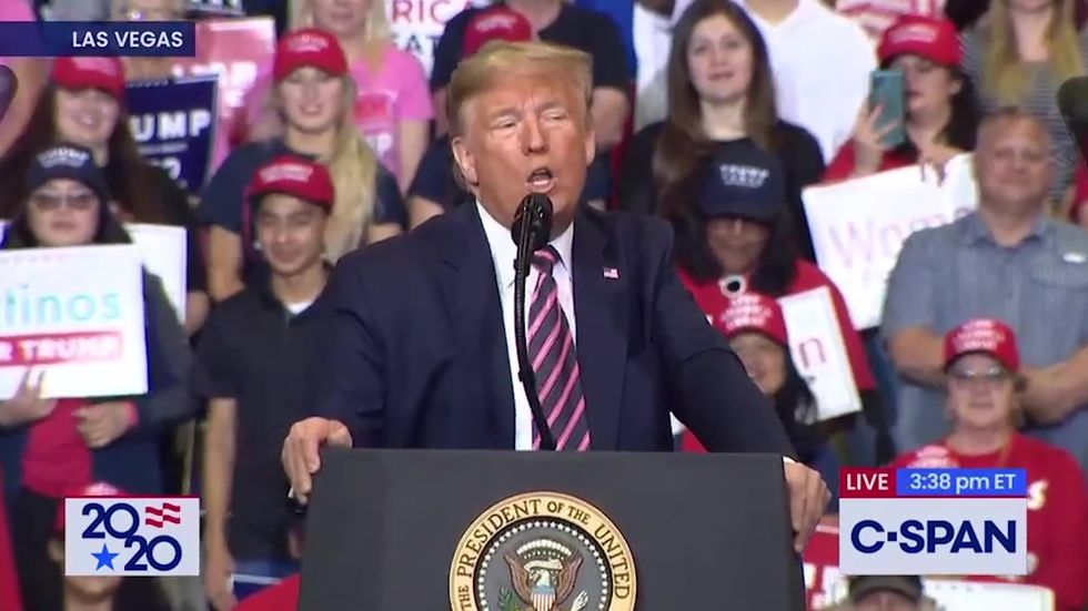 Donald Trump claims Elizabeth Warren believed she was an 'Indian' because she had 'high cheekbones'