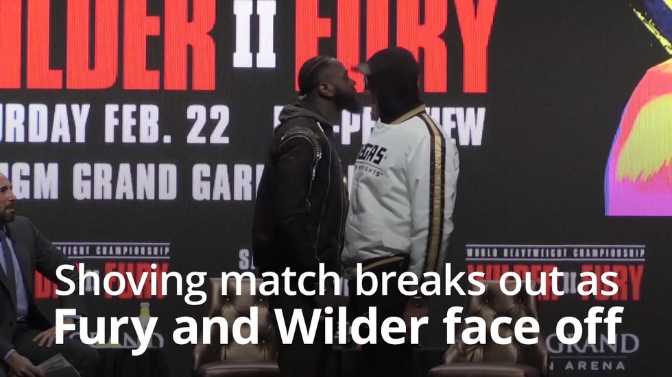 Fury and Wilder get physical at final pre-fight press conference