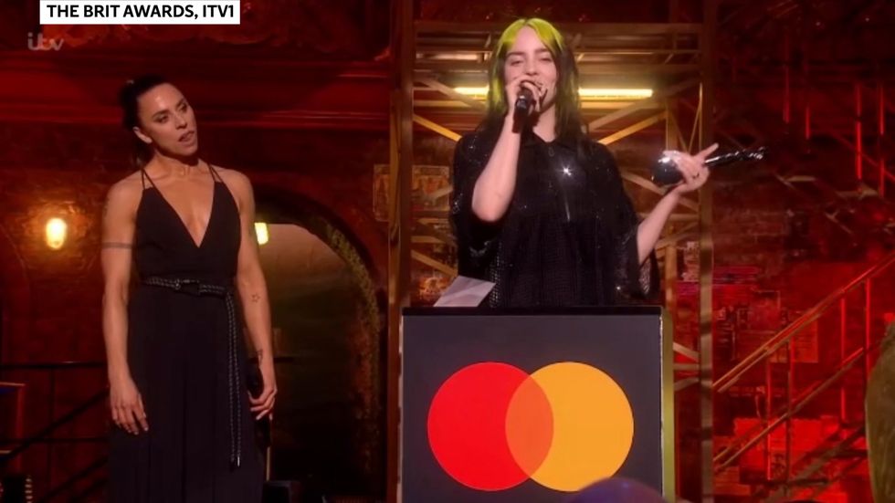 BRIT Awards 2020: Billie Eilish says she 'felt hated' during thank you speech