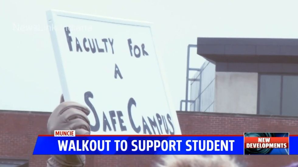 Protests at Ball State University over 'racist' professor
