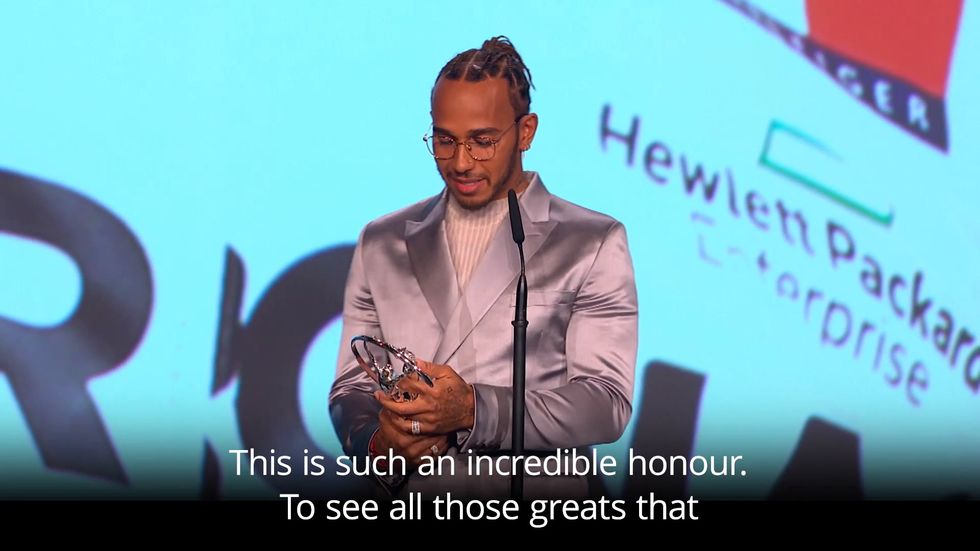 Lewis Hamilton wins Laureus World Sportsman of the Year award