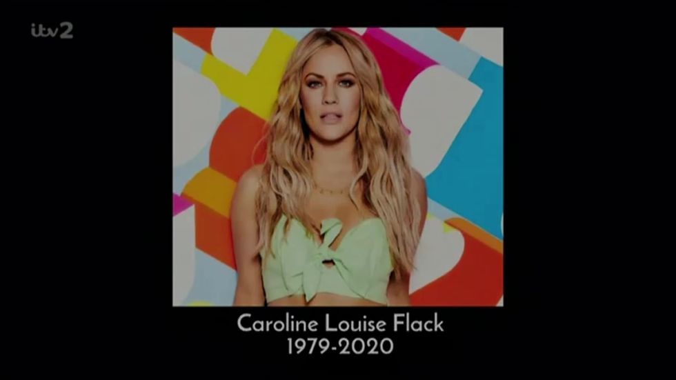 Love Island pays tribute to Caroline Flack