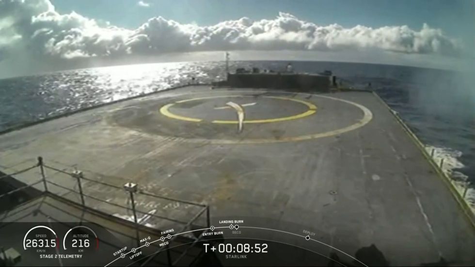 SpaceX rocket falls into the sea after launch