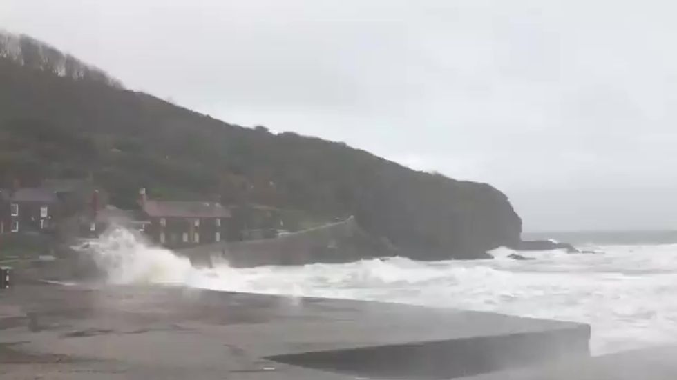 Waves pick up in Cornwall at storm Dennis set to wreak widespread disruption across the UK