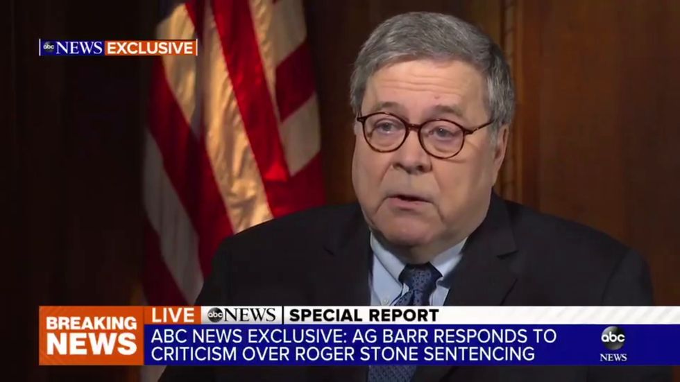 'Impossible for me to do my job': Barr calls out Trump in scathing interview over Stone scandal