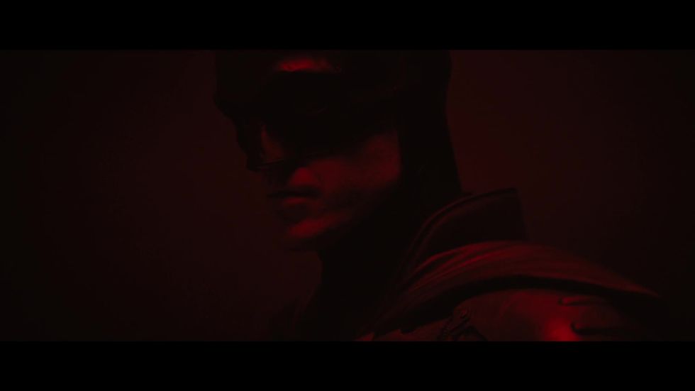 Robert Pattinson pictured as Batman in Matt Reeves teaser