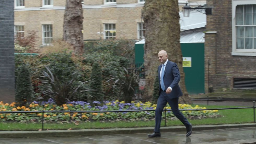 Sajid Javid enters Downing Street just before shock resignation is announced