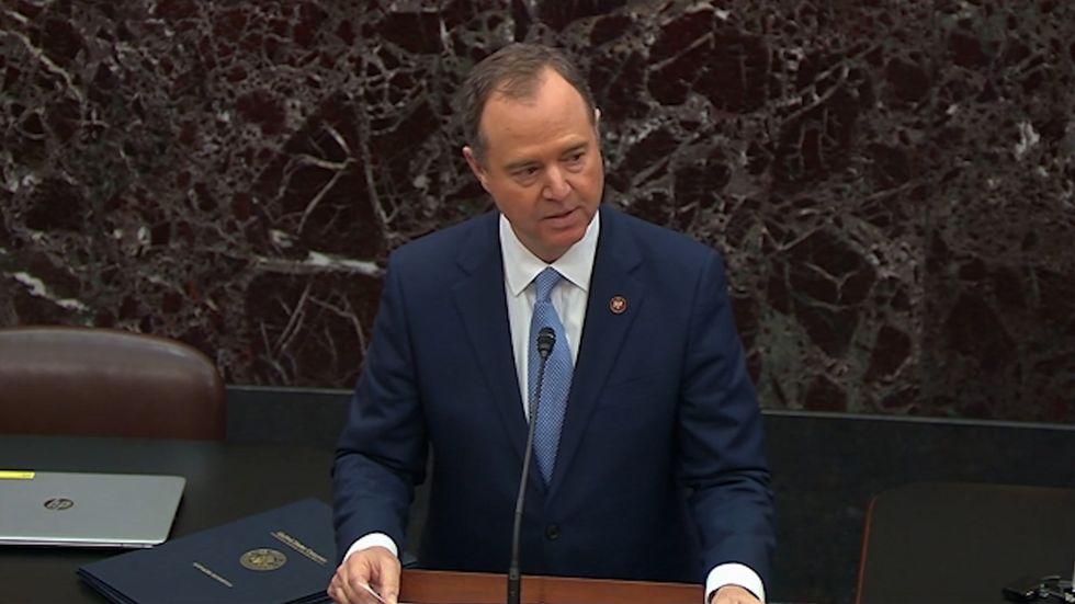 Rep. Adam Schiff reads articles of impeachment in Senate