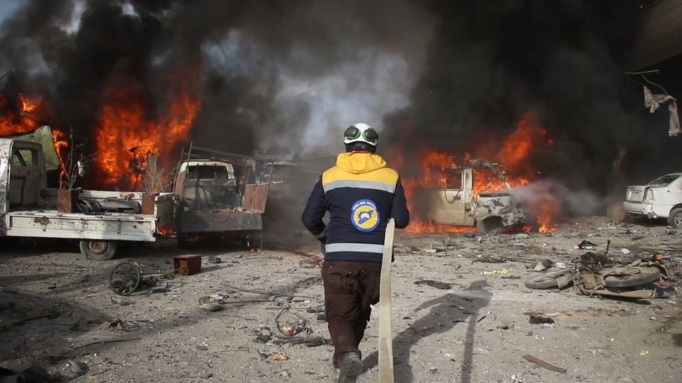 Syria war: ‘Massacre’ as rescue workers say nearly 160 bombs kill 20 civilians in single day