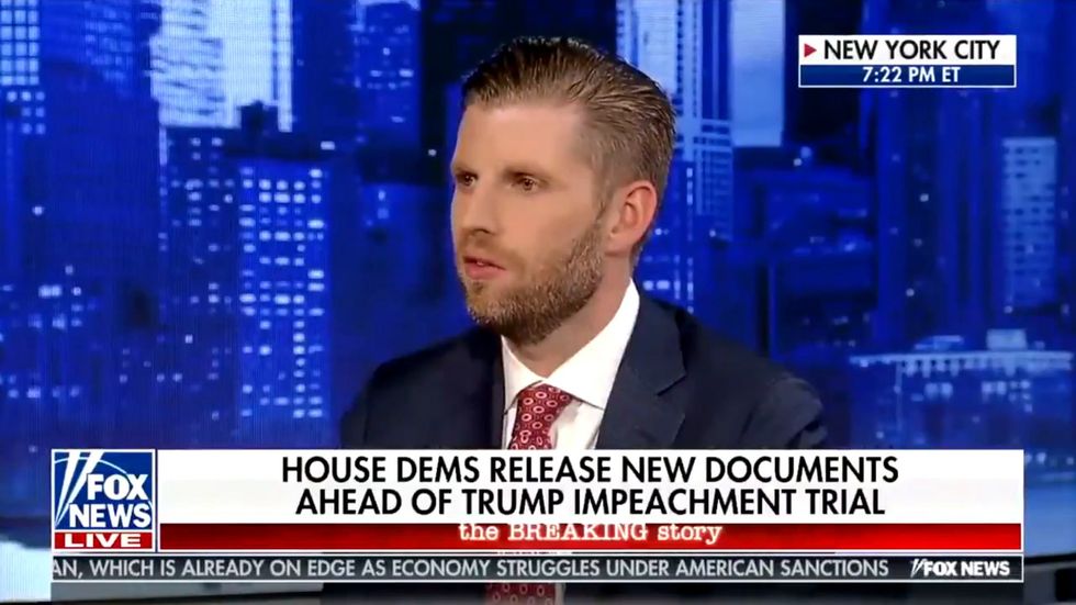 Eric Trump claims that he doesn't know latest figure in impeachment trial Robert Hyde