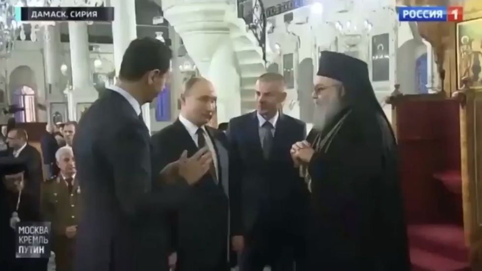 Putin and Assad caught on video mocking Trump