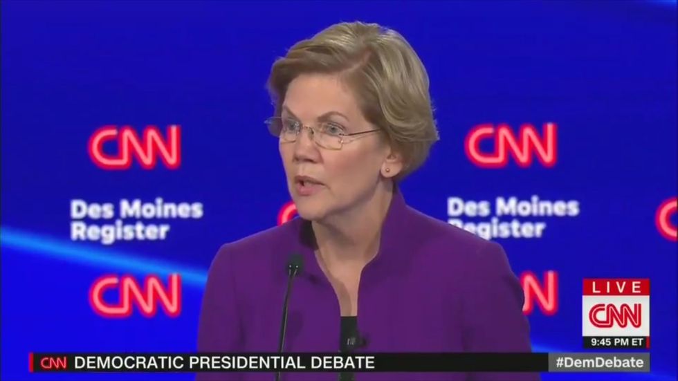 Elizabeth Warren: 'The only people on this stage who have won every single election that they've been in are the women'