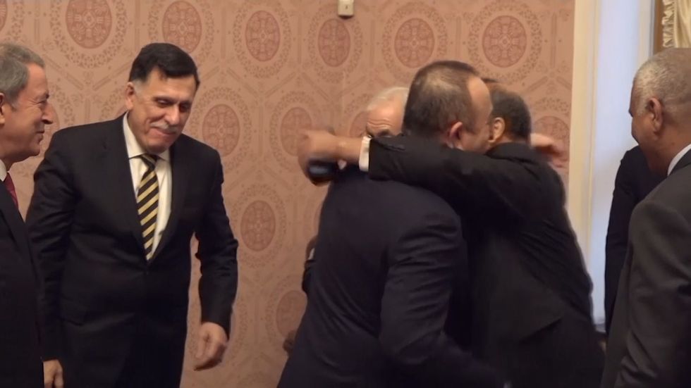 Russian, Libyan and Turkish officials meet