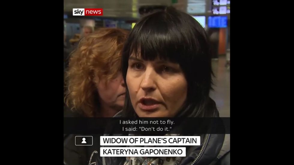 Widow of Ukraine pilot says she urged him not to fly to Iran