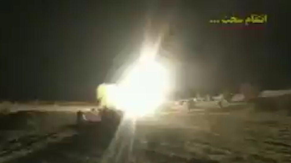 Footage purports to show Iranian missiles being fired at US bases in Iraq