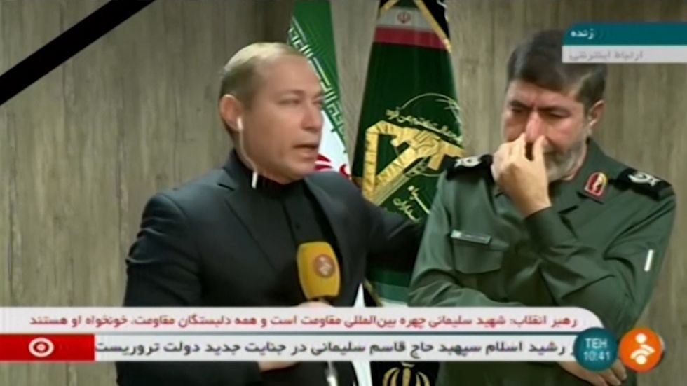 Iranian Revolutionary Guard spokesman cries over Qassem Soleimani's death on state TV