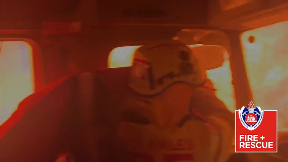 Australia wildfires: Firefighters film blaze surrounding them in terrifying video
