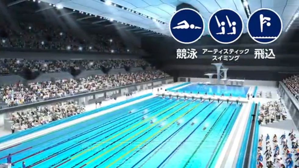 Tokyo 2020: Video shows Tokyo Aquatics Centre construction