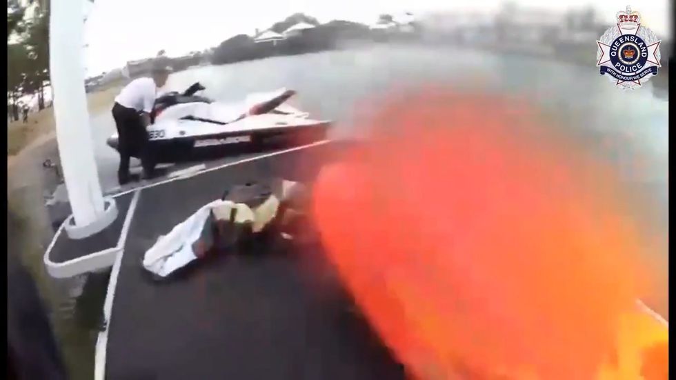 Police borrow family jet ski to chase down suspect on Christmas Day