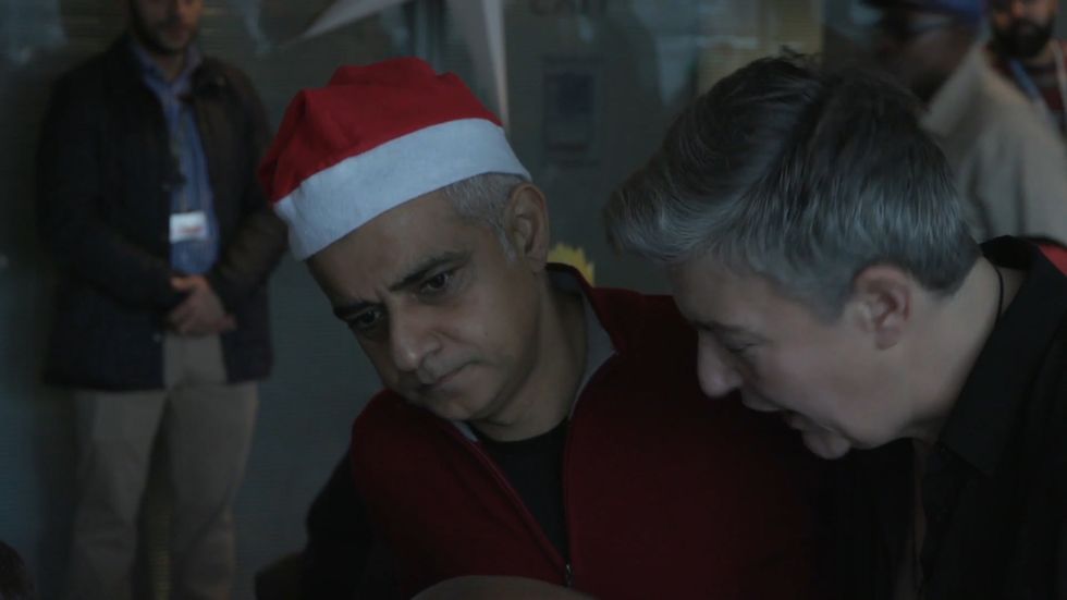 London Mayor Sadiq Khan hosts Christmas reception for the homeless at City Hall