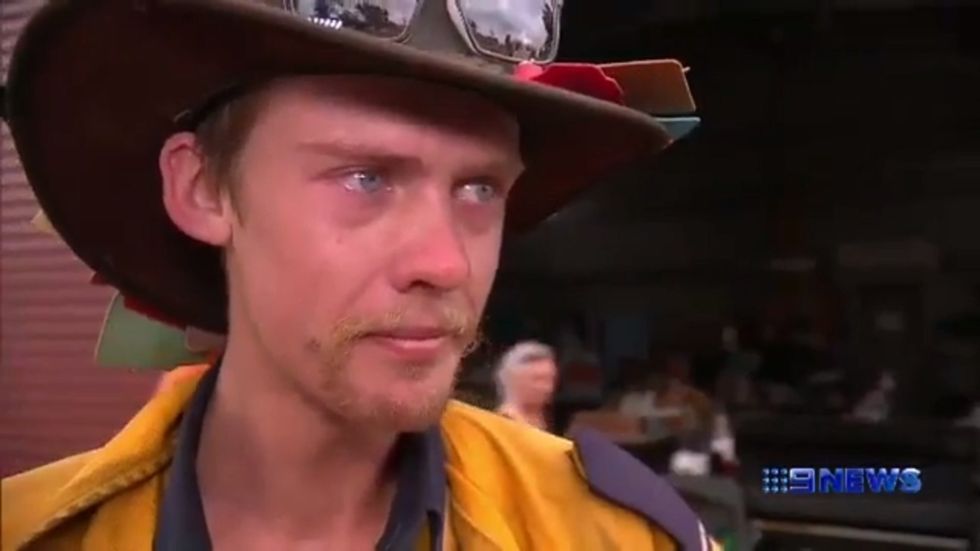 Australian firefighter cries as he admits he has not bought Christmas presents for daughter due to wildfires