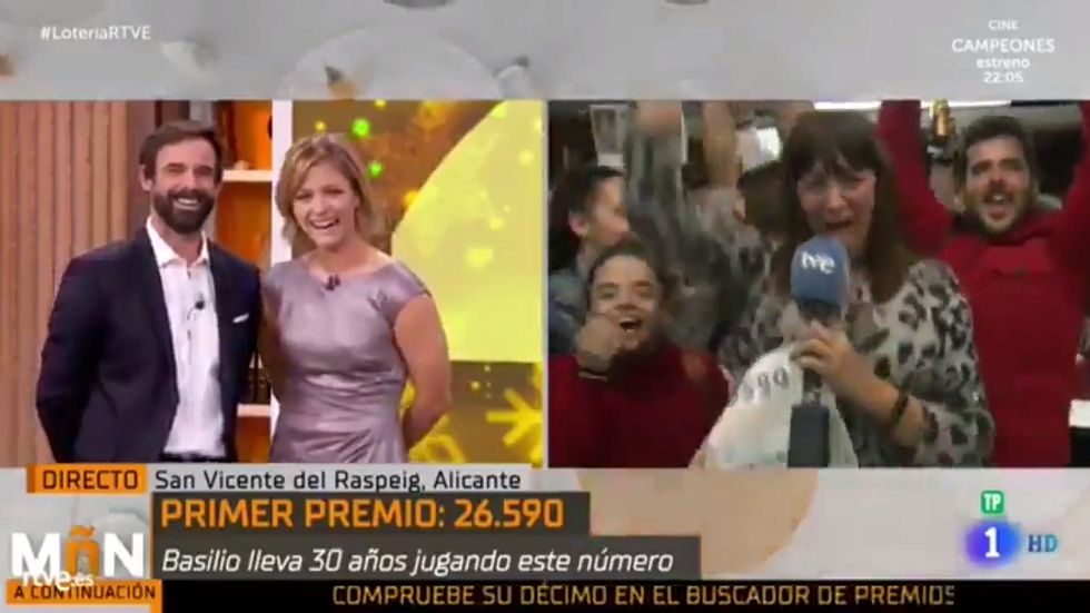 Spanish TV reporter tells colleagues shes not coming to work tomorrow after lottery win