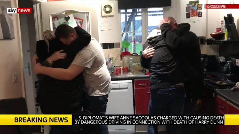 Moment Harry Dunn's parents find out US diplomat's wife Anne Sacoolas is charged 