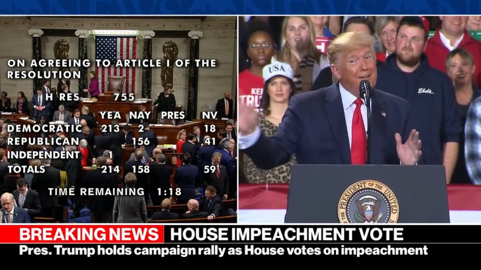 Trump says fighter pilots are better looking than Tom Cruise as House votes to impeach him