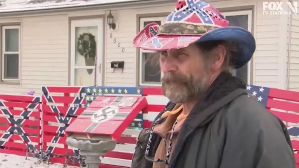 Iowa man claims swastikas and confederate flags aren't racist