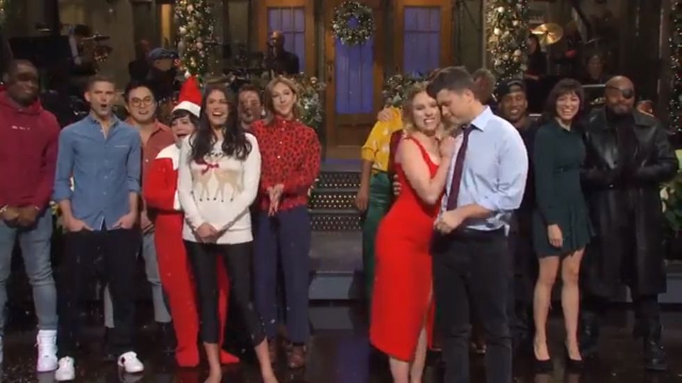 Scarlett Johansson calls Colin Jost the 'love of my life' on SNL