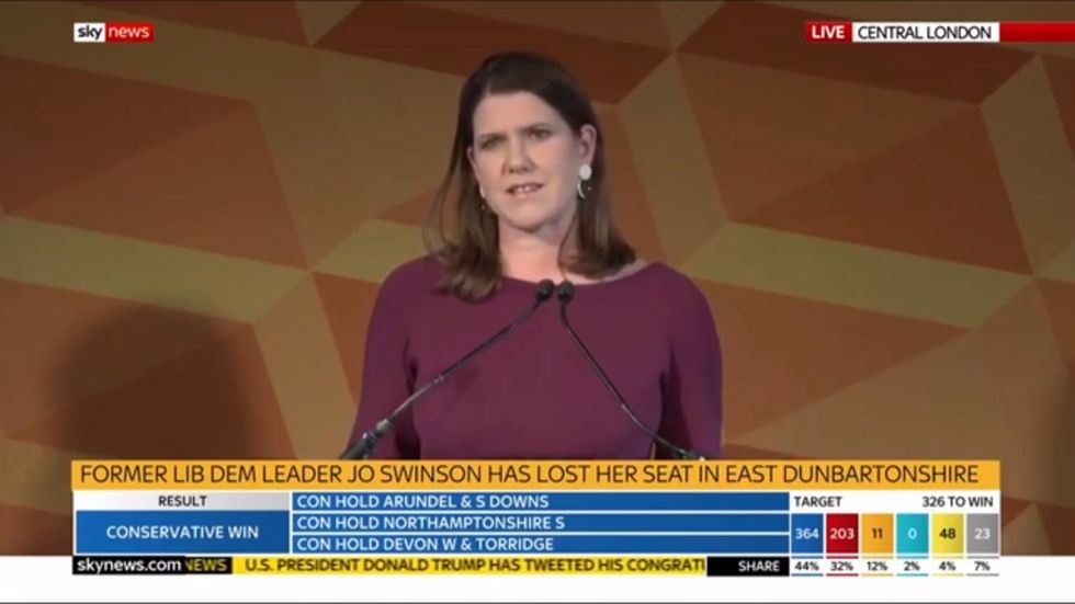 Jo Swinson addressed public after stepping down from post as Liberal Democrat leader