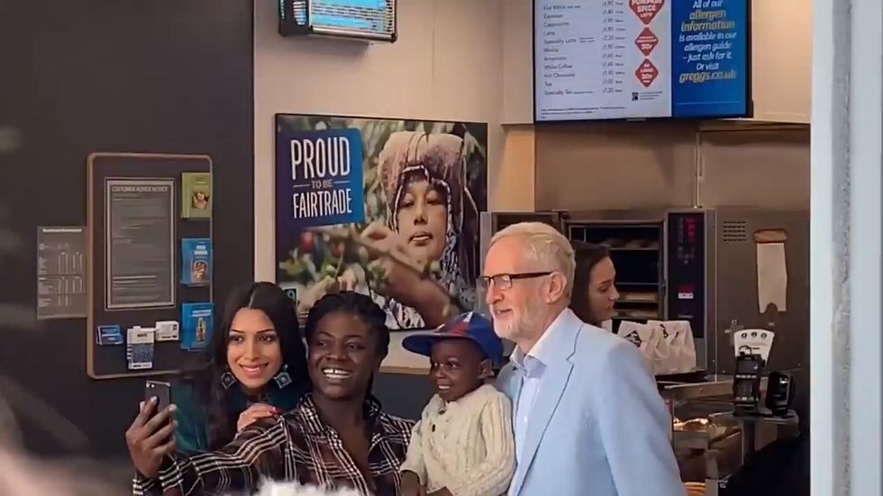 Jeremy Corbyn visits Chingford Gregg's