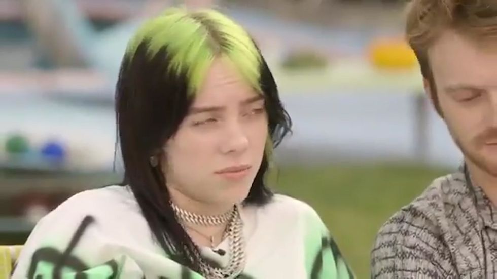 Billie Eilish reacts to Lady Gaga's meat dress