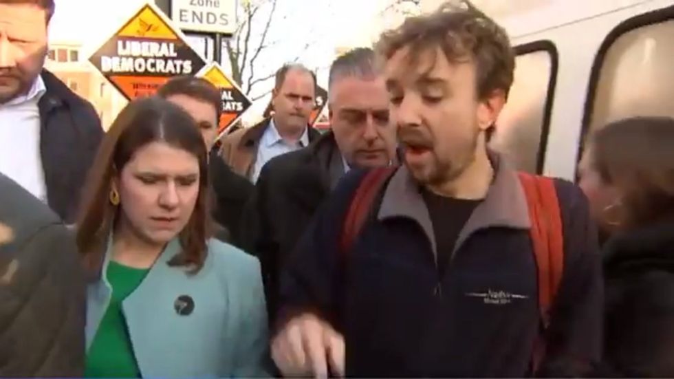 Jo Swinson confronted over coalition cuts at London youth centre