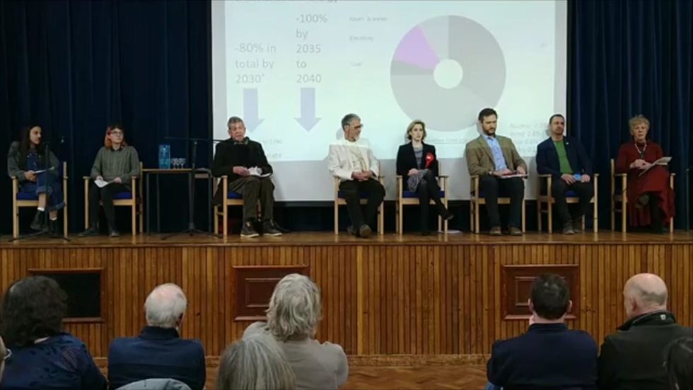 Conservative councillor Nancy Bikson heckled at climate debate