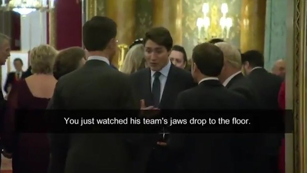 Trudeau, Macron and Johnson caught on camera making fun of Trump
