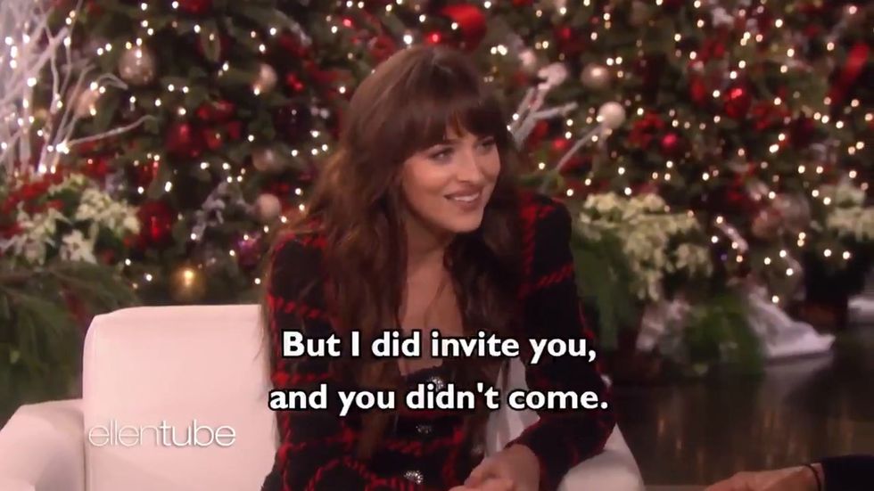 Dakota Johnson calls out Ellen DeGeneres for saying she wasn't invited to her birthday party