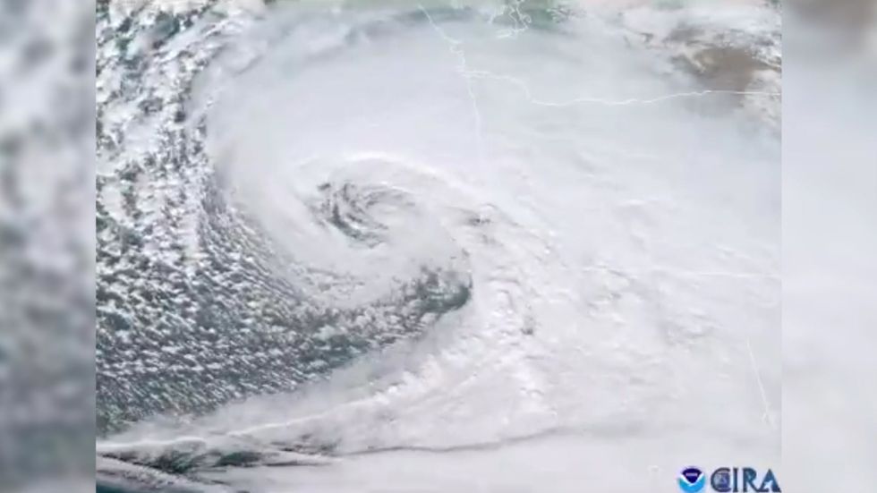 'Bomb cyclone' forms off West Coast of America