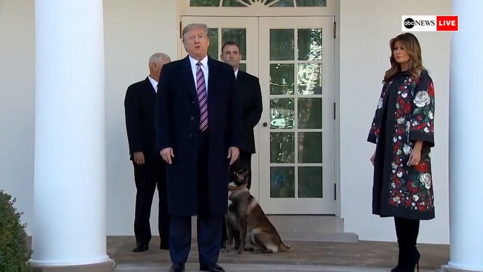 Trump meets dog who helped bring down Isis leader