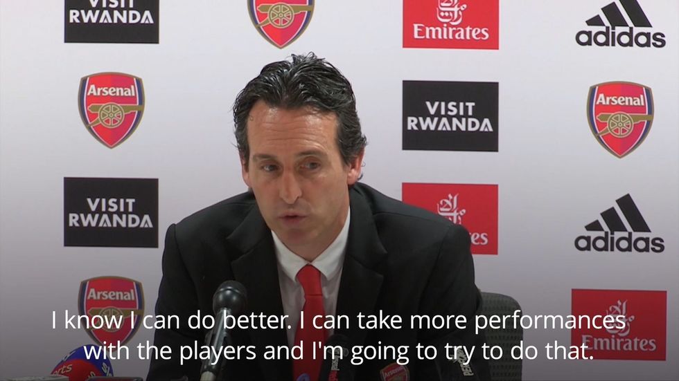 Unai Emery admits 'I can do better'