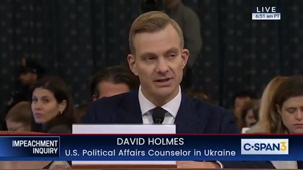 Trump impeachment: Foreign service officer David Holmes says he was 'deeply disappointed' at Trump phone call with Ukrainian government