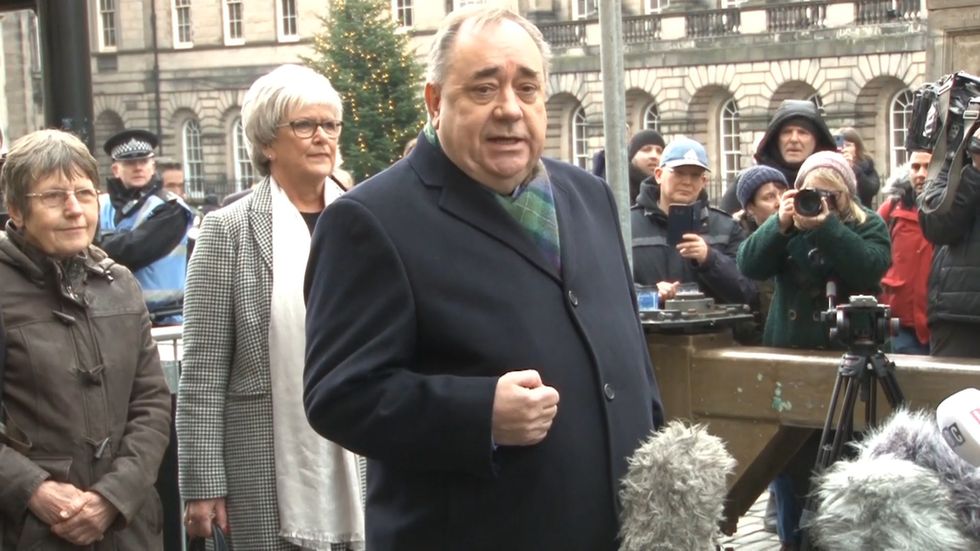 Alex Salmond gives statement after pleading not guilty to attempted rape