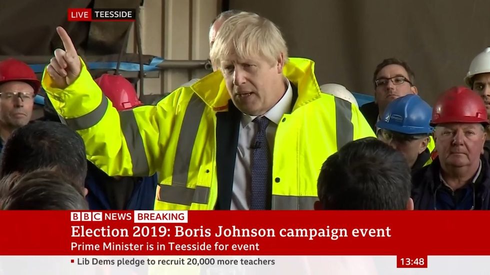 Boris Johnson challenged by factory worker on visit: 'Are these tax cuts for people like you or people like me?'